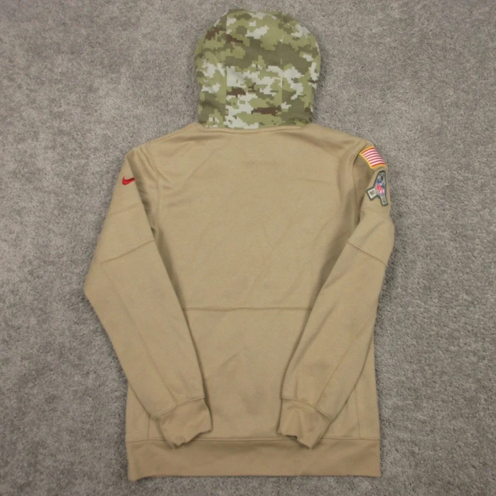 New York‎ Giants Sweater Mens Small Tan Hoodie Sweatshirt NFL Salute To Service
